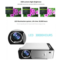 Видеопроектор Bigshot, T6, LED видео проектор, TFT LCD, Сребрист, снимка 5 - Други - 44264421