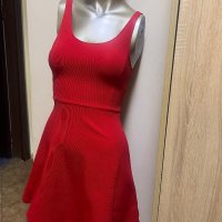 Дамска разкроена червен рокля !, снимка 5 - Рокли - 42110314