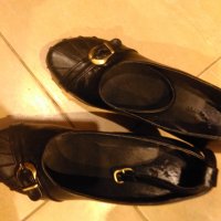Черни есенни обувки на платформа от естествена кожа с каишка - български!, снимка 4 - Дамски ежедневни обувки - 30183674