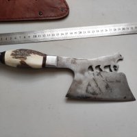 Стар немски сатър за лов туризъм Рог Брадва Нож, снимка 4 - Антикварни и старинни предмети - 44478449