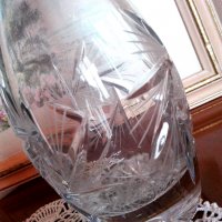Масивна ретро кристална ваза, снимка 3 - Антикварни и старинни предмети - 35608963