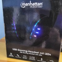 Cлушалки Manhattan USB Gaming Headset with LED, снимка 6 - Други - 34028969