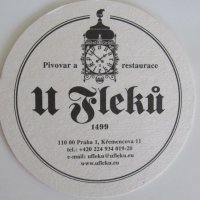 Комплект от 3 подложки за бира от пивоварна U Fleků,Чехия, снимка 7 - Декорация за дома - 33886676