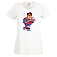 Дамска тениска DC Superman Star Wars Игра,Изненада,Подарък,Геймър,, снимка 1 - Тениски - 36788599