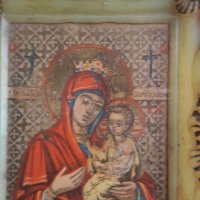 1 икона и 2 календарчета  дева мария с младенеца, снимка 3 - Други ценни предмети - 30126536