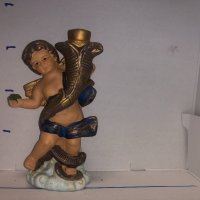продавам керамична фигура ангелче-свещник, снимка 1 - Антикварни и старинни предмети - 40648650