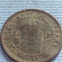 Рядка монета 2 сентавос 1911г. Испания за КОЛЕКЦИОНЕРИ 23908, снимка 4 - Нумизматика и бонистика - 42682434
