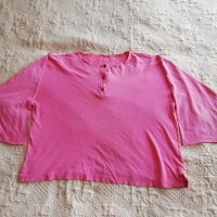 Дамска блуза с дълъг ръкав, розова, XXL - само по телефон!, снимка 1 - Блузи с дълъг ръкав и пуловери - 37945481