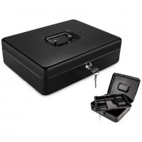 Метална каса тип кутия сейф за пари, снимка 3 - Сейфове и каси - 32096269