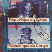 Пощенски марки чиста комплектна серия КОСМОС поща Конго за колекция декорация 29512, снимка 3 - Филателия - 37722789