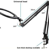 Нова Стойка регулируема за телефонна камера с 10-инчова пръстенова светлина за видеозапис телефон, снимка 2 - Друга електроника - 42385944