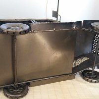 Ръчно изработена метална количка, снимка 11 - Антикварни и старинни предмети - 42778050