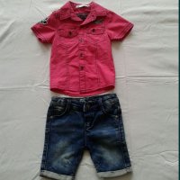 Ризка с къси панталонки, снимка 1 - Комплекти за бебе - 34305610