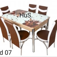 НОВИ Маса + 6 стола. Трапезни комплекти., снимка 6 - Маси - 26856093