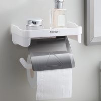Пластмасова поставка за тоалетна хартия и телефон монтиране на стената, без пробиване, снимка 6 - Други - 33939046