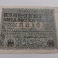 Райх банкнота - Германия - 100 Милиона марки / 1923 година - 17956, снимка 2 - Нумизматика и бонистика - 31032100