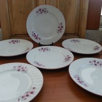 Стар български порцелан чинии плитки, снимка 1 - Антикварни и старинни предмети - 34338337