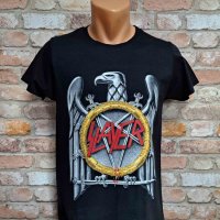 Нова мъжка тениска с дигитален печат на музикалната група Slayer с ГРЪБ, снимка 10 - Тениски - 42648754