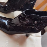 Дамски елегантни лачени обувки на висок ток от естествена кожа 36 номер, снимка 6 - Дамски боти - 37894843