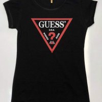 Дамски тениски Guess в бял и черен цвят , снимка 2 - Тениски - 34324309
