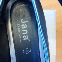Jana Дамски кожени обувки с ток 5-6см , №38,5 черни, стелка 25см, снимка 7 - Дамски обувки на ток - 29080281