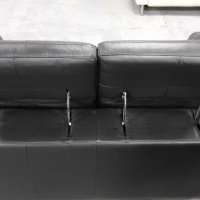 Черен комплект кожени дивани тройка и двойка "Tolouse", снимка 11 - Дивани и мека мебел - 40284623