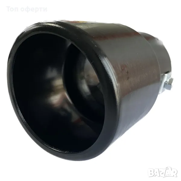 Накрайник за ауспух 2215 Черен входа-57мм изхода-76мм, снимка 1