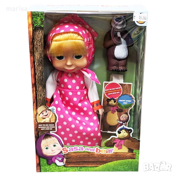 Музикална кукла Маша  в комплект с Мечока, снимка 1