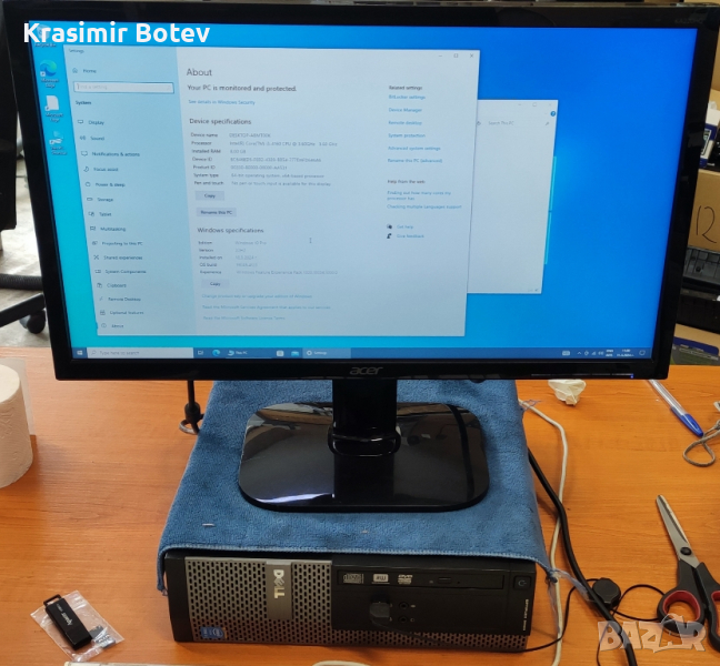 Dell Optyplex 3020+acer KA220HQ+ Windows 10 , снимка 1