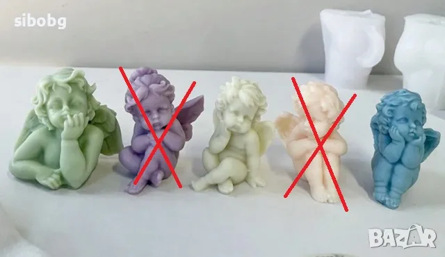 Силиконов Молд Форма за Свещи Ангелче, снимка 1