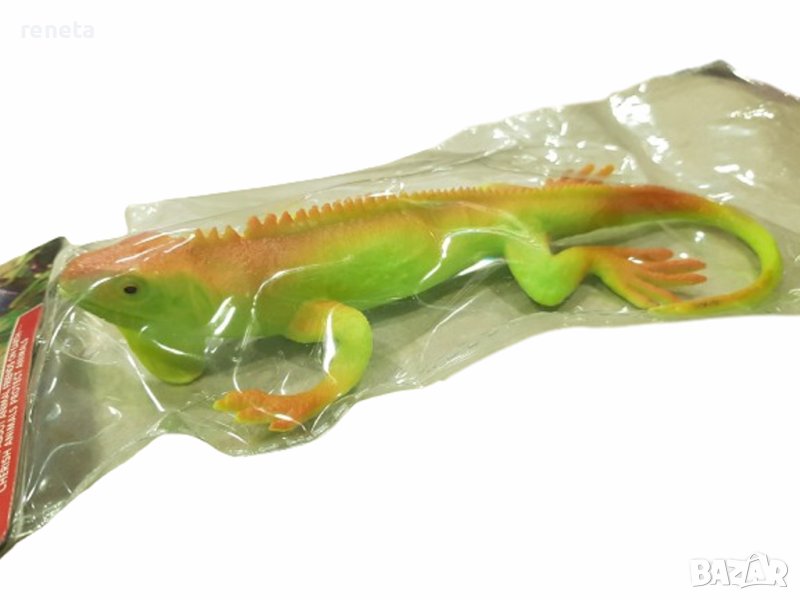 Фигурка Ahelos, Гущер, Зелен, Гумен, 21 см, снимка 1