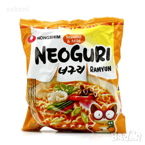 Nongshim Neoguri Ramyun Mild / Нонгшим Неогури Рамeн Нудълс леко люти 120гр;, снимка 1