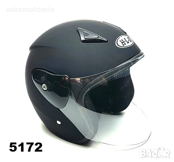 КАСКА ЗА СКУТЕР,МОТО КАСКА - ЧЕРЕН МАТ, 5172, снимка 1