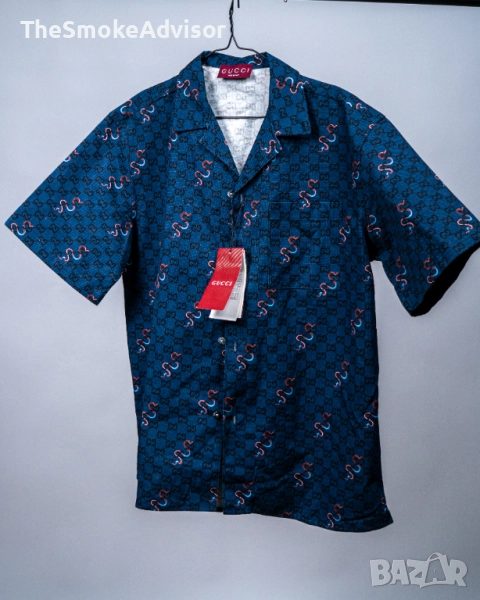 Лимитирана Риза Gucci Printed Cotton Ripstop (The Year of Snake), снимка 1