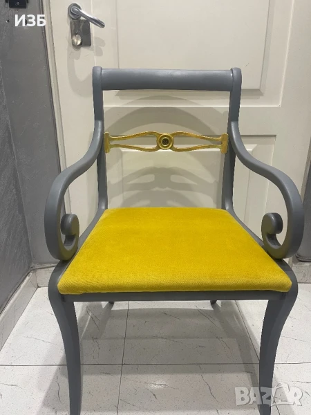 Промоция+подарък !Обновени столове от махагоново дърво, снимка 1