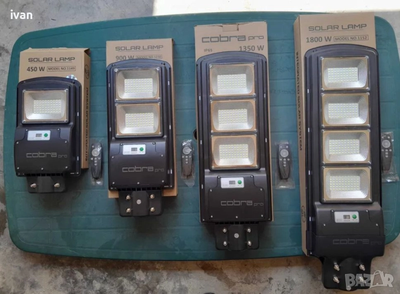 Соларни лампи Кобра Лед Led, улични фасадни, снимка 1