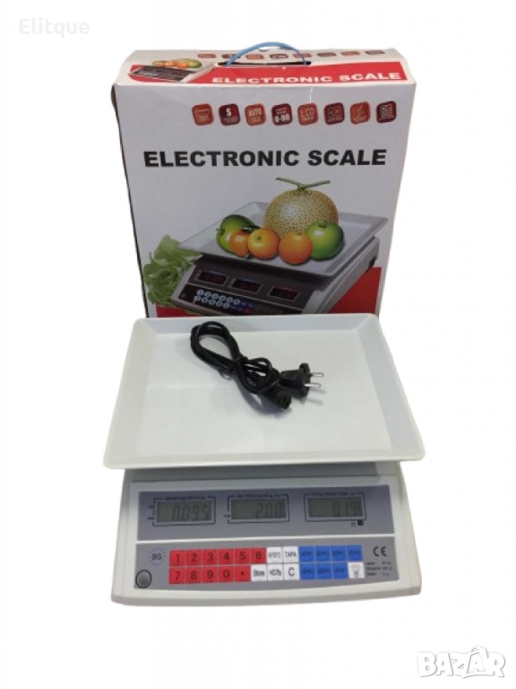 Прецизна платформена електронна везна - Кантар до 40 кг ПВЦ, снимка 1