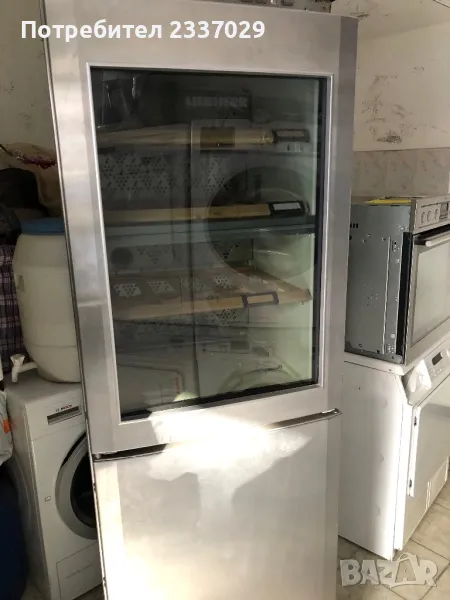 Ком.хладилник:Либхер-инокс,работещ,ледогенератор и винена витрина, снимка 1