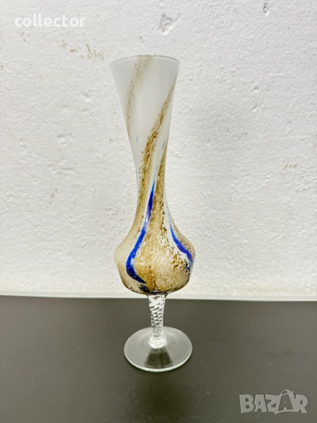 Елегантна стъклена ваза "Veteria di Borgonovo". №7530, снимка 1