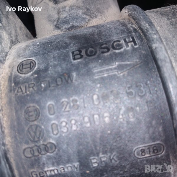 Дебитомер за VW, Audi, Seat, Skoda, 1.9 TDI, 0 281 002 531, 0281002531, 038 906 461 B, 038906461B, снимка 1