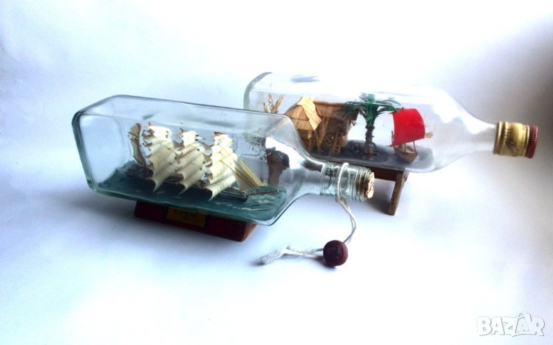 бутилки с диорама от 1970г, снимка 1