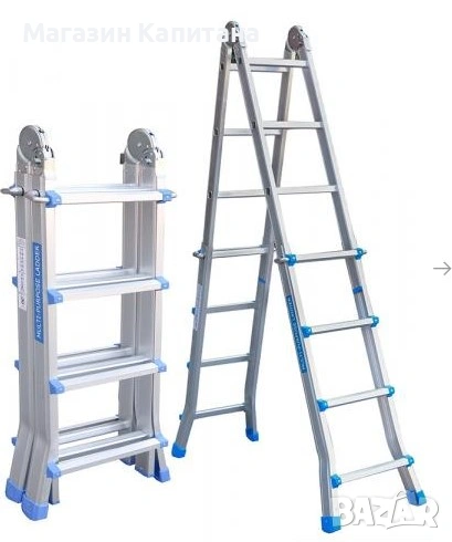 Стълба телескопична 4х4 стъпала, снимка 1