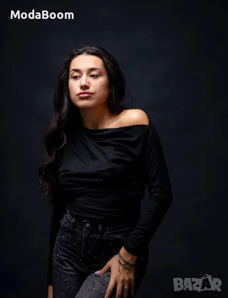 Черна дамска блуза , снимка 1