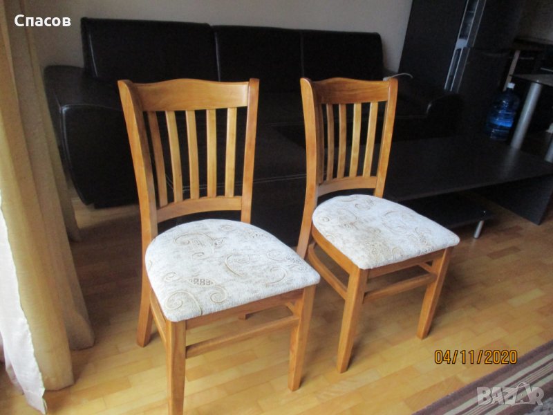 Два трапезни стола от масив, снимка 1