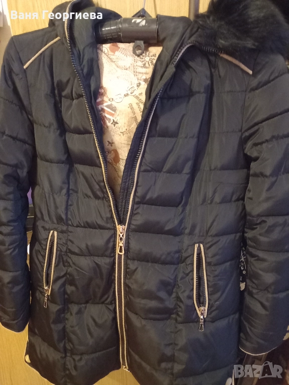 Зимно дамско яке с качулка, снимка 1