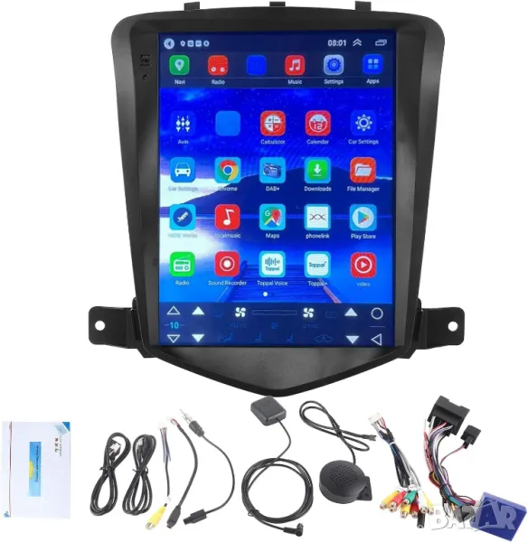 Мултимедия за Chevrolet Cruze, J300, 2008-2012, навигация, тип TESLA, 9.7" инча, вертикална, 2DIN, снимка 1