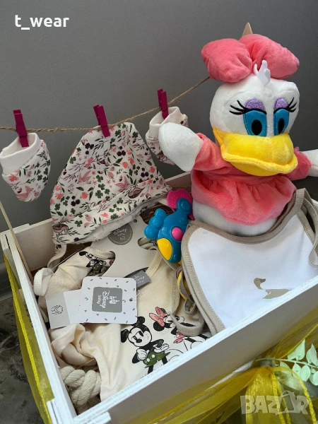 Промо цена Подаръчна кошница за новородено бебе момиче, снимка 1