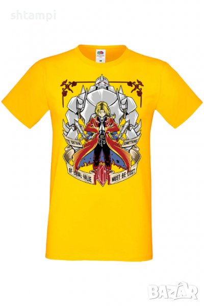 Мъжка тениска Fullmetal Alchemist Edward Elric,Анимация,игра,Празник,Повод,, снимка 1