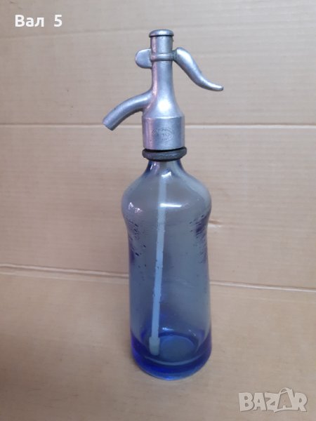Стар стъклен сифон за газирана вода , сода - Русе . Бутилка, снимка 1