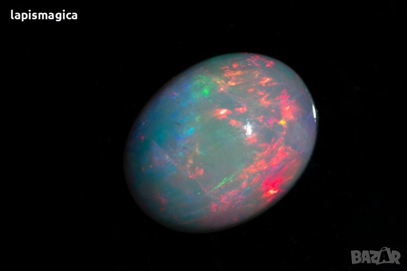 Етиопски опал 1.49ct 9x7mm овален кабошон, снимка 1